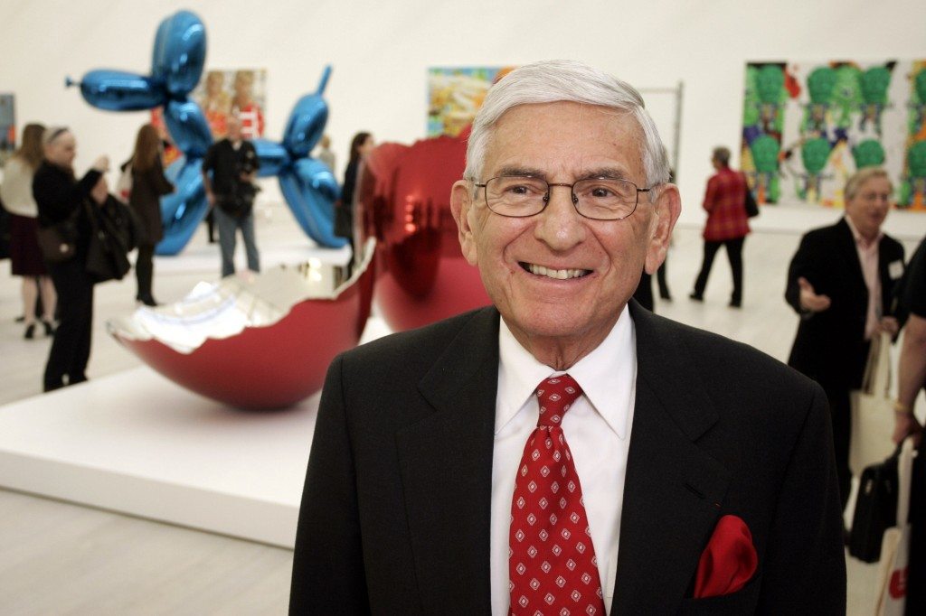 UNITED STATES - FEBRUARY 08: Eli Broad, billionaire philanthropist and art collector, poses for a photo at the Broad Contemporary Art Museum, a new building at the Los Angeles County Museum of Art in Los Angeles, California, U.S., on Thursday, Feb. 7, 2008. The billionaire philanthropist Eli Broad has done the Los Angeles County Museum of Art a good turn. He gave it $50 million to build a special home for contemporary art -- and did it without sandbagging the institution with the burden of his overblown collection. (Photo by Jonathan Alcorn/Bloomberg via Getty Images)
